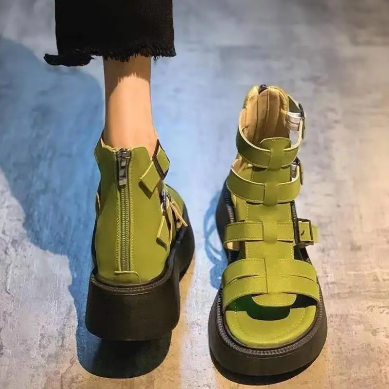 Retro Plain Roman Sandals-7