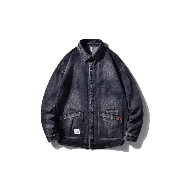 Retro Fashionable Long Sleeve Denim Jacket-4