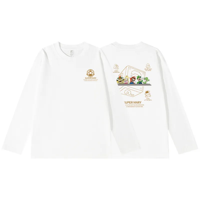 Casual Long Sleeve Combed Cotton T Shirt-6