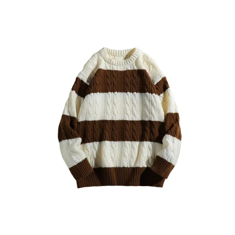 Casual Loose Cotton Blended Fabric Sweater-0