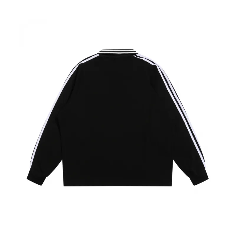 Retro Sports Loose Casual Letter Polo-1