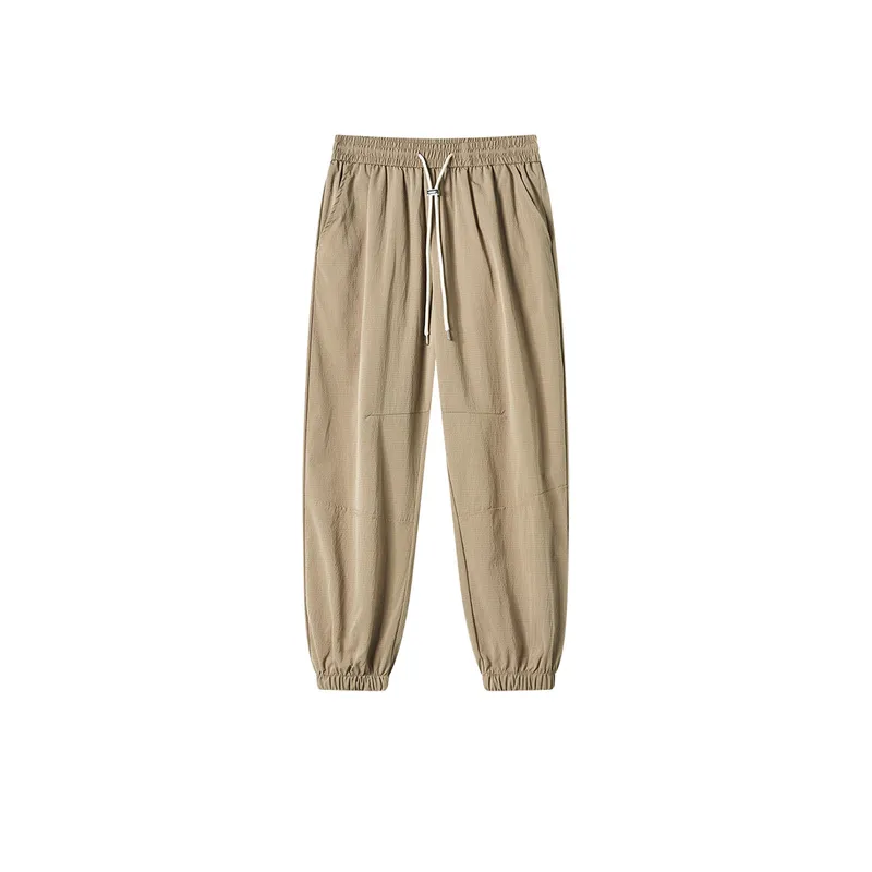 Thin Ice Silk Drawstring Ankle Pants-10