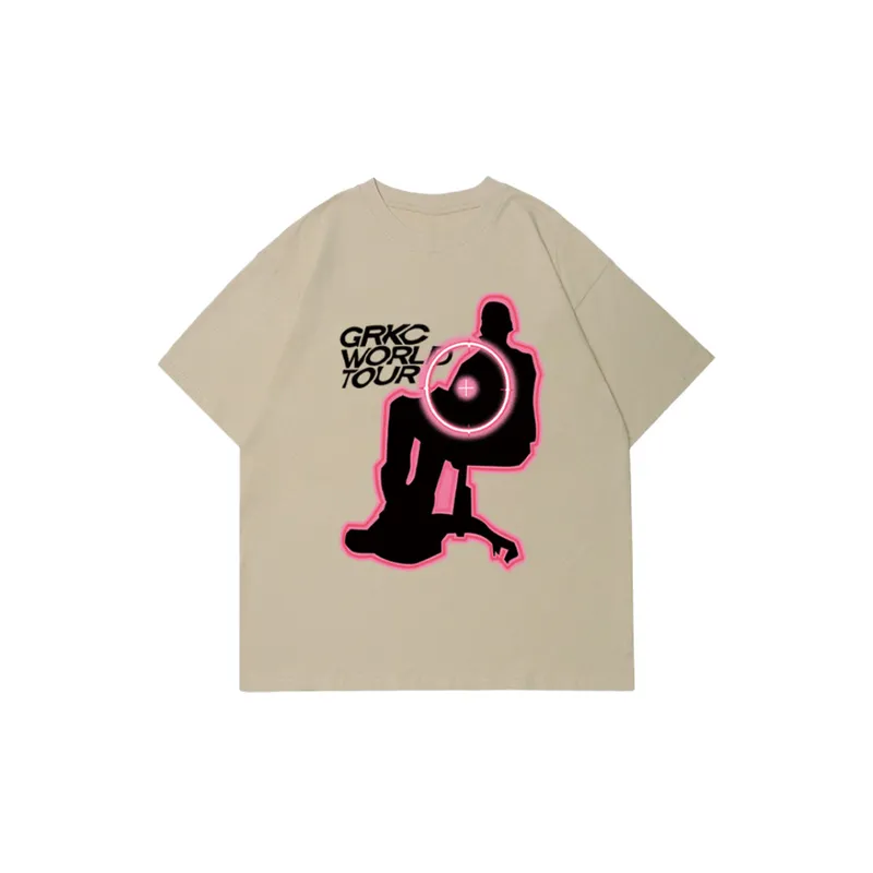 Pure Cotton Oversize Retro T Shirt-5