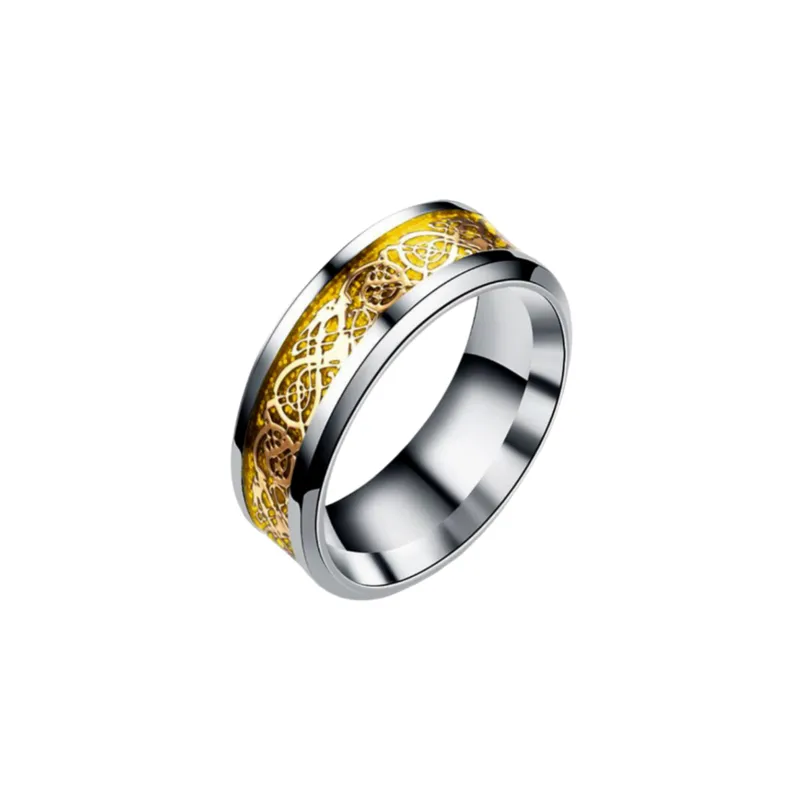 Titanium Steel Dragon Pattern Ring-2