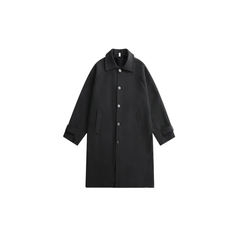 Fashionable Loose Blended Synthetic Fabrics Trench Coat-0