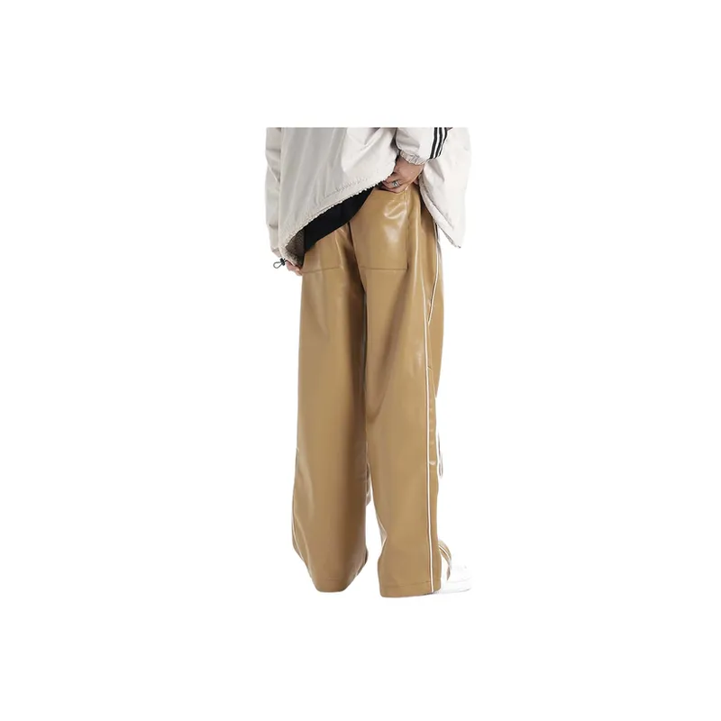 Trendy Retro Leather Pants-5