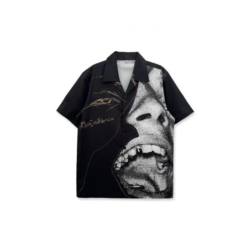 Casual Loose Polyester Shirt-0