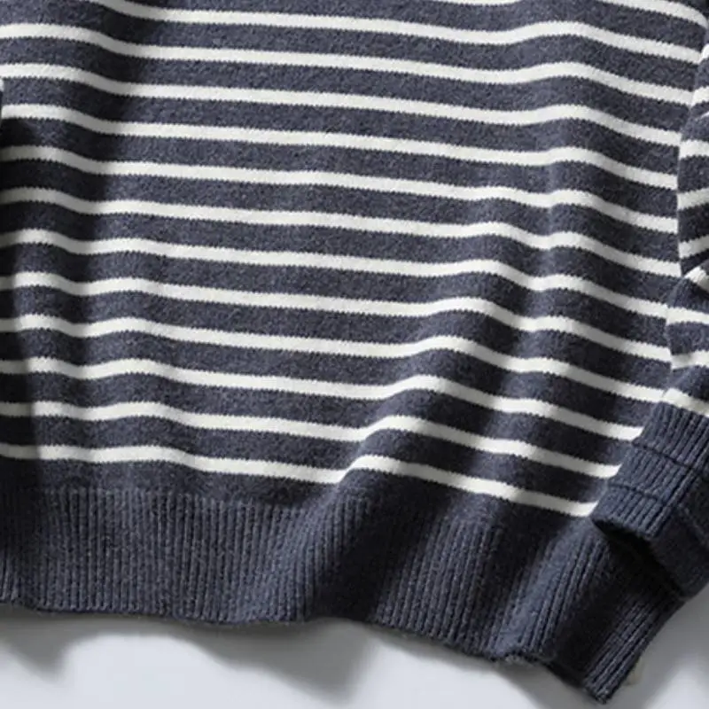 Loose Casual Blended Synthetic Fabrics Sweater-9