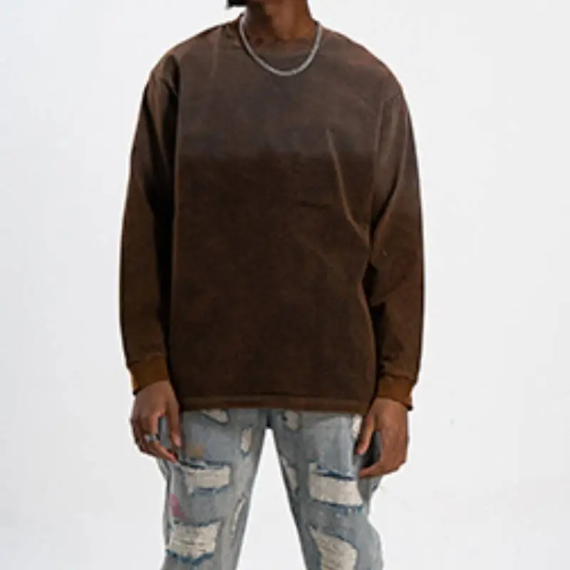 Retro Loose Long Sleeve T Shirt-3