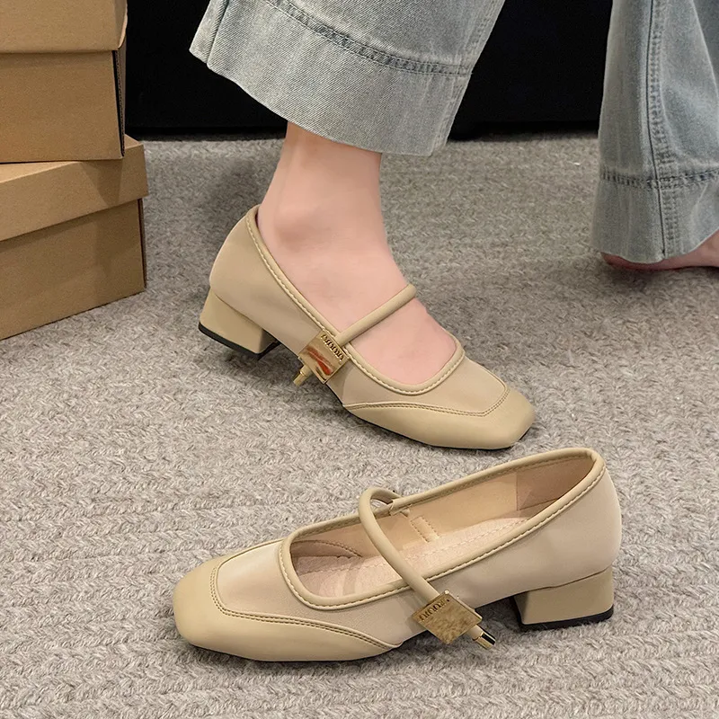 Casual Fashionable Simple Mary Jane Shoes-4