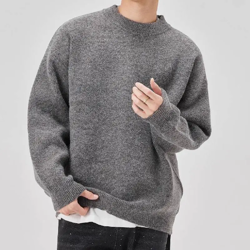 Fashionable Plain Polyester Sweater-6