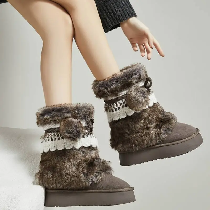 Vintage Warm Snow Boots-7
