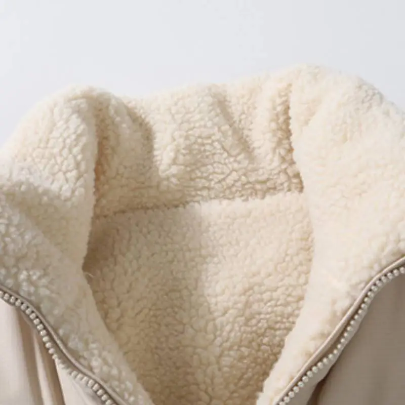 Simple Casual Blended Synthetic Fabrics Quilted Jacket-11
