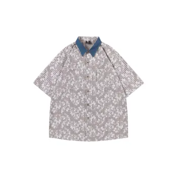 Retro Loose Cotton Polyester Blend Shirt Unisex