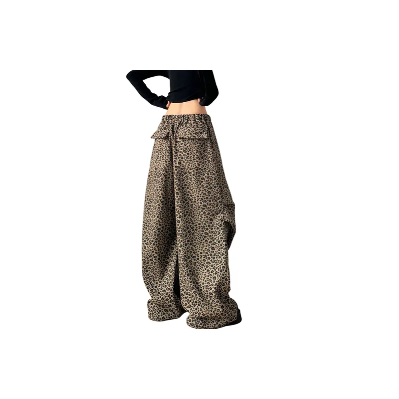 Funky Loose Polyester Baggy Casual Pants Women-1