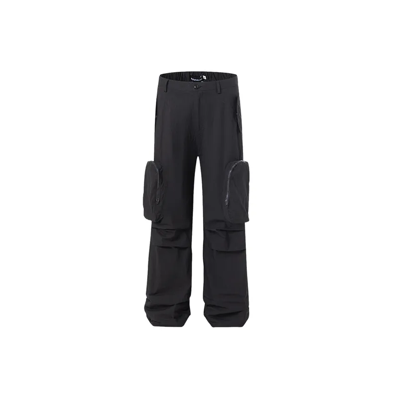 Retro Couple Solid Pants-4