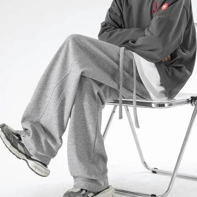 Street Sports Cotton Blended Fabric Casual Pants-1