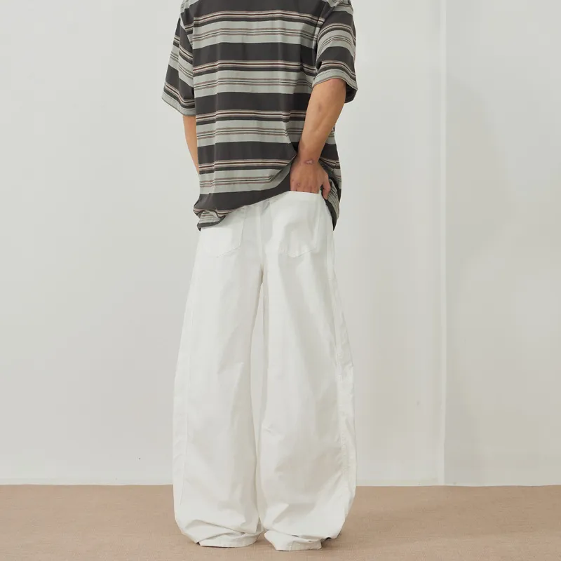 Sporty Loose Cotton Casual Pants-3