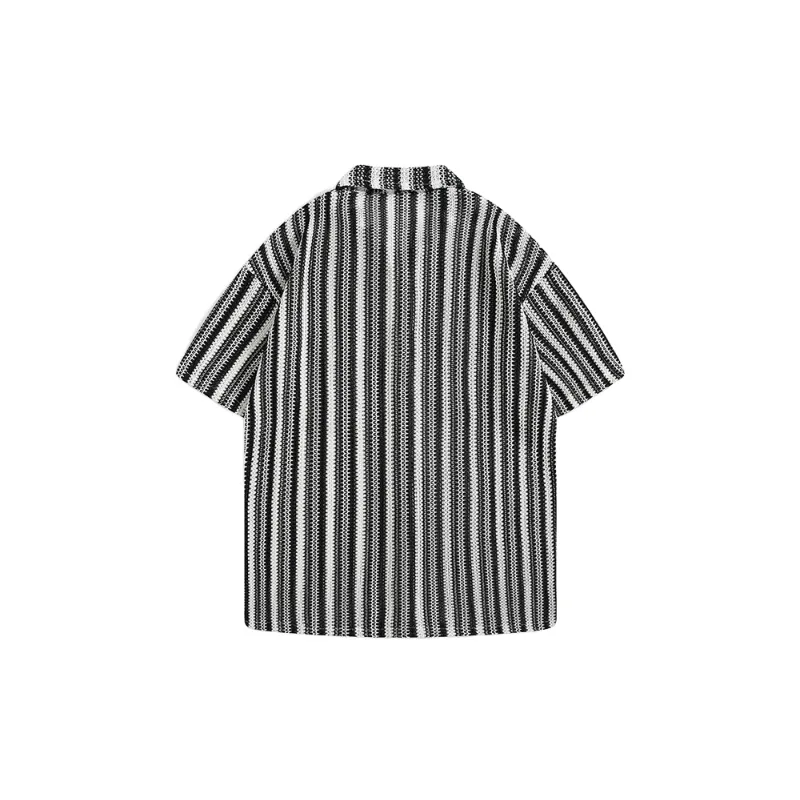 Fashionable Striped Polyester Shirt-3