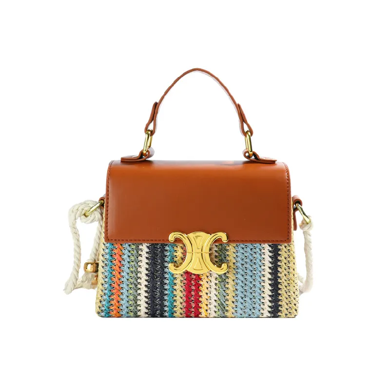 Fashion Contrast Color Handbag Women-9