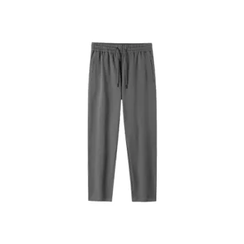Loose Plain 100% Cotton Casual Pants