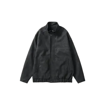 Casual Retro Artificial Leather Jacket