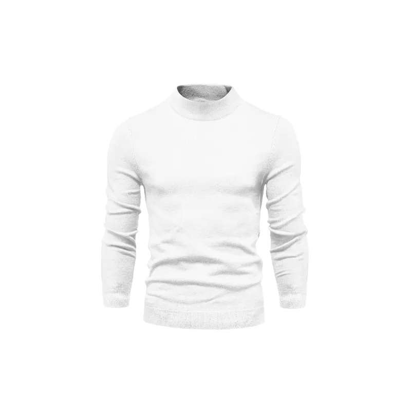 Simple Plain Cotton Blended Fabric Sweater-6