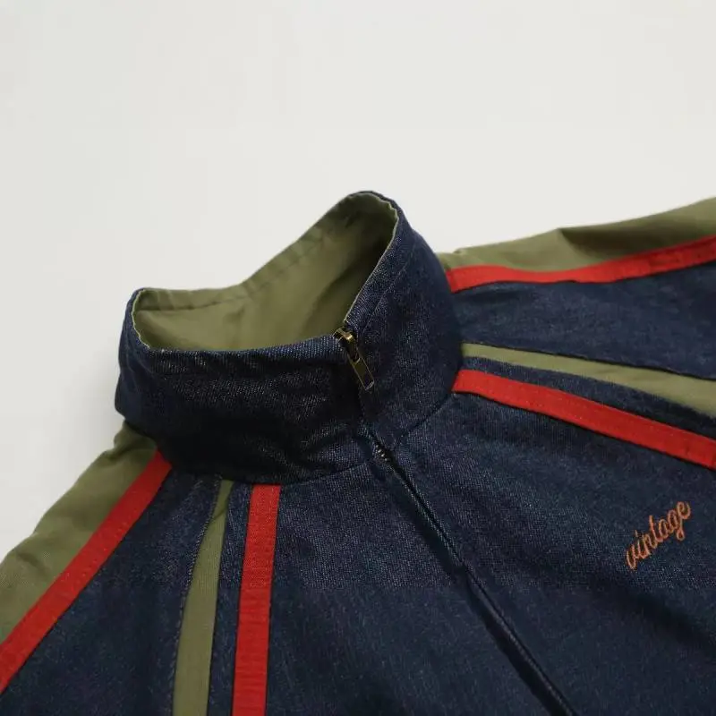 Retro Contrast Color Jacket-2