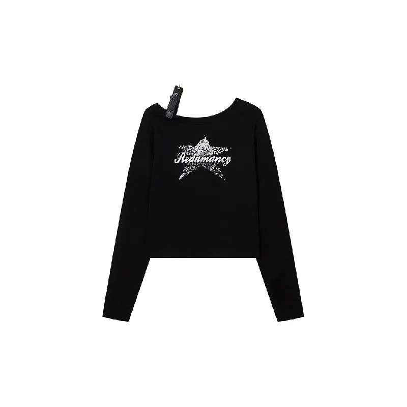 Retro Long Sleeve Cotton T Shirt Women-0