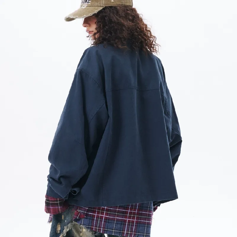 Retro Washed Loose Cotton Jacket-3