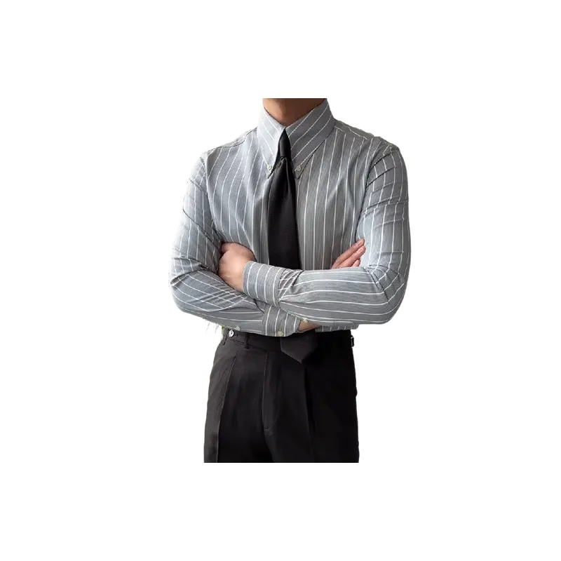 Casual Business Blended Synthetic Fabrics Shirt-0