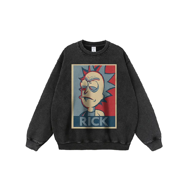 Retro Washed Loose Sweatshirt-2