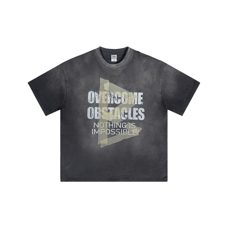 Fashionable Washed Cotton T Shirt-0