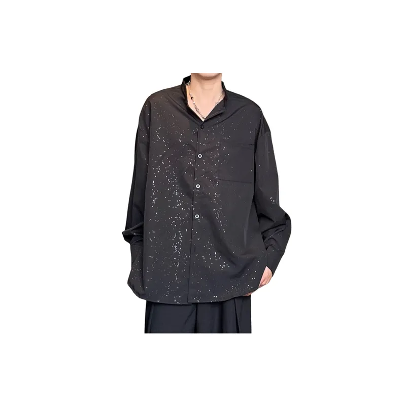 Long Sleeved Shirt   Loose Casual Trendy Jacket-0