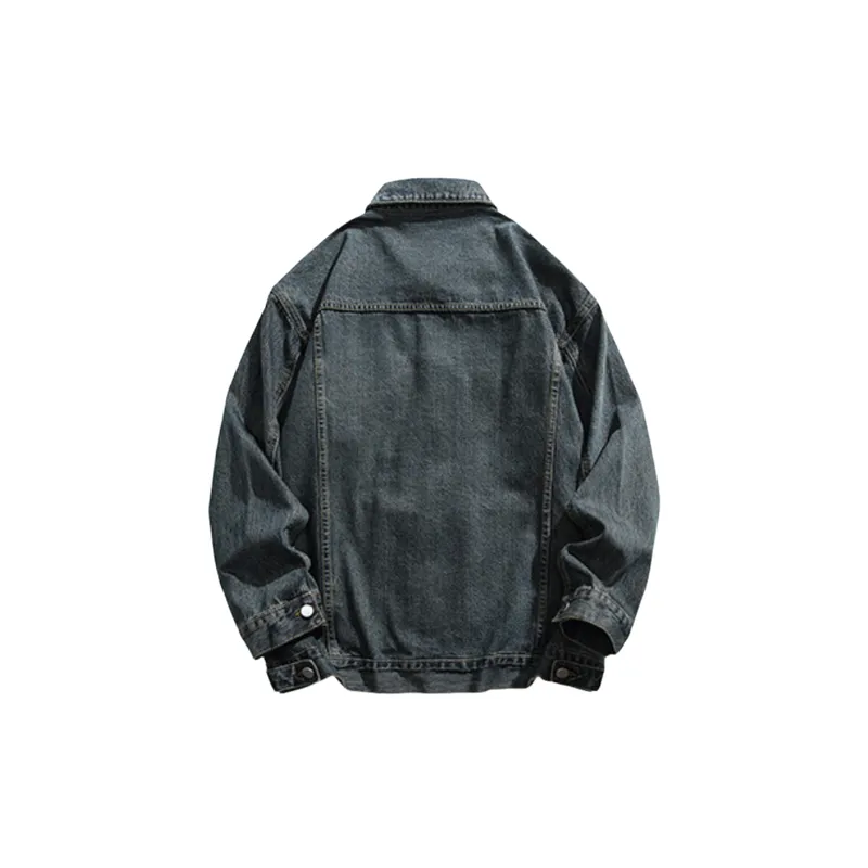 Street Retro Cotton Blended Fabric Jacket-9