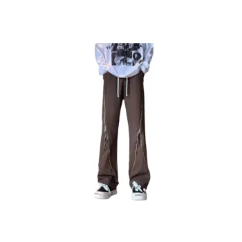 Fashionable Zipper Denim Cargo Pants