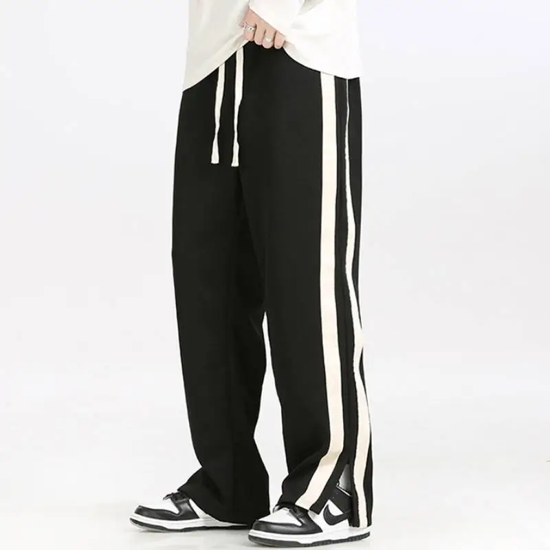 Basics Loose Cotton Like Fabric Casual Pants-6