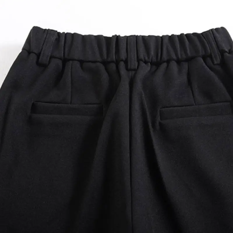 Simple Maximum Comfort Cotton Suit Trousers Women-4