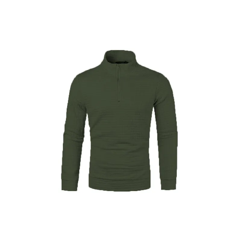 Zipper Casual Blended Synthetic Fabrics Sweatshirt-7