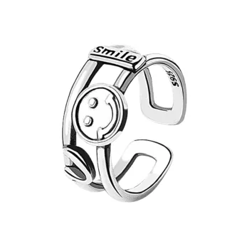 Personalized Smiley Face Pinky Ring