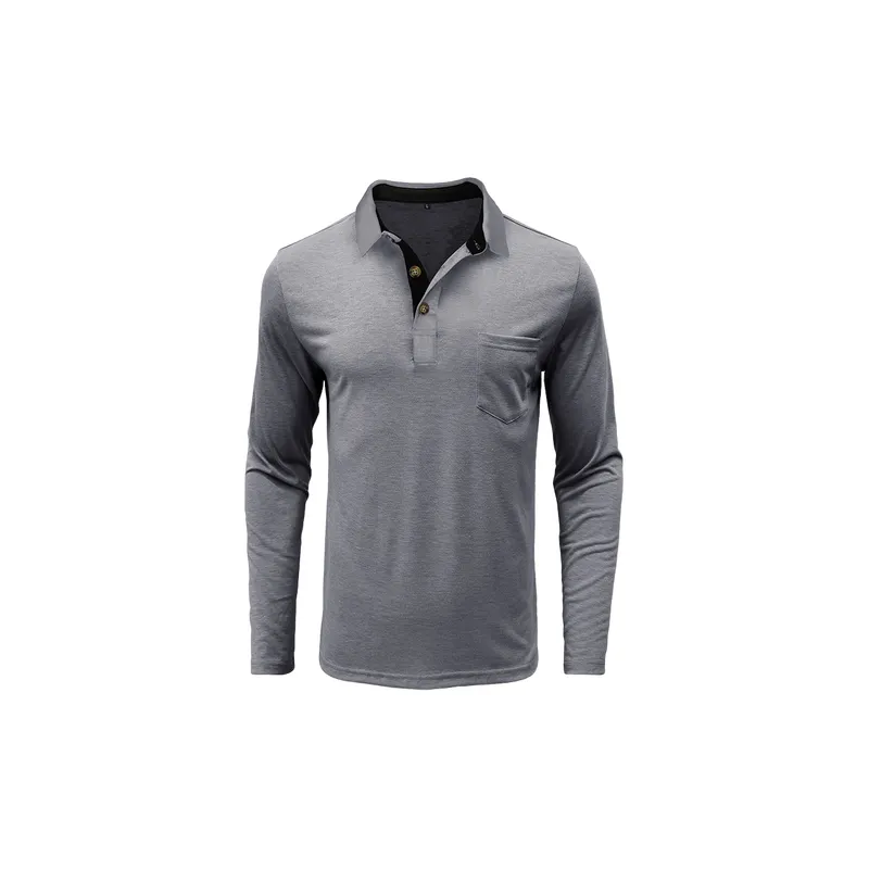 Simple Fashionable Cotton Blended Fabric Polo-11