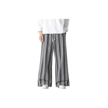 Retro Loose Cotton Blended Fabric Casual Pants