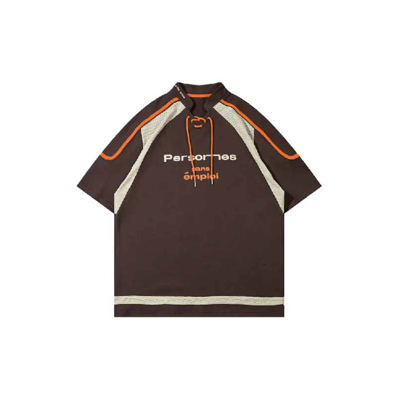 Retro Loose Blended Synthetic Fabrics T Shirt Unisex-0