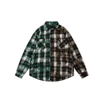 High Street Plaid Contrast Logo Cardigan Neutral Jacket