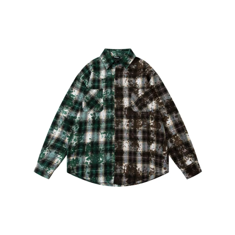 High Street Plaid Contrast Logo Cardigan Neutral Jacket-5