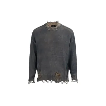 Loose Fashionable Cotton Blended Fabric Sweater