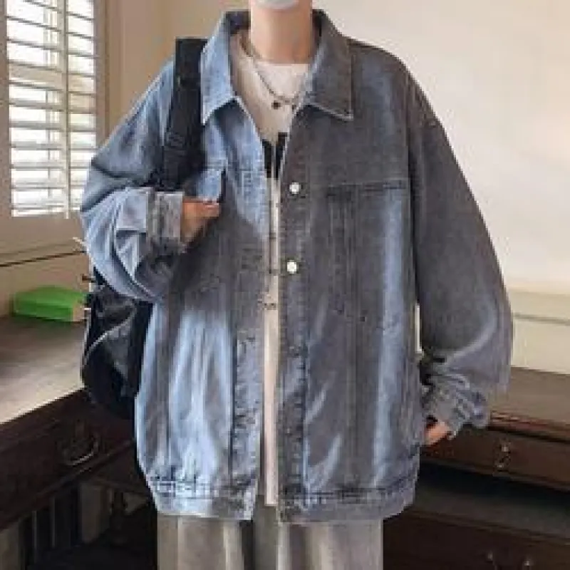Simple Plain Denim Jacket-4