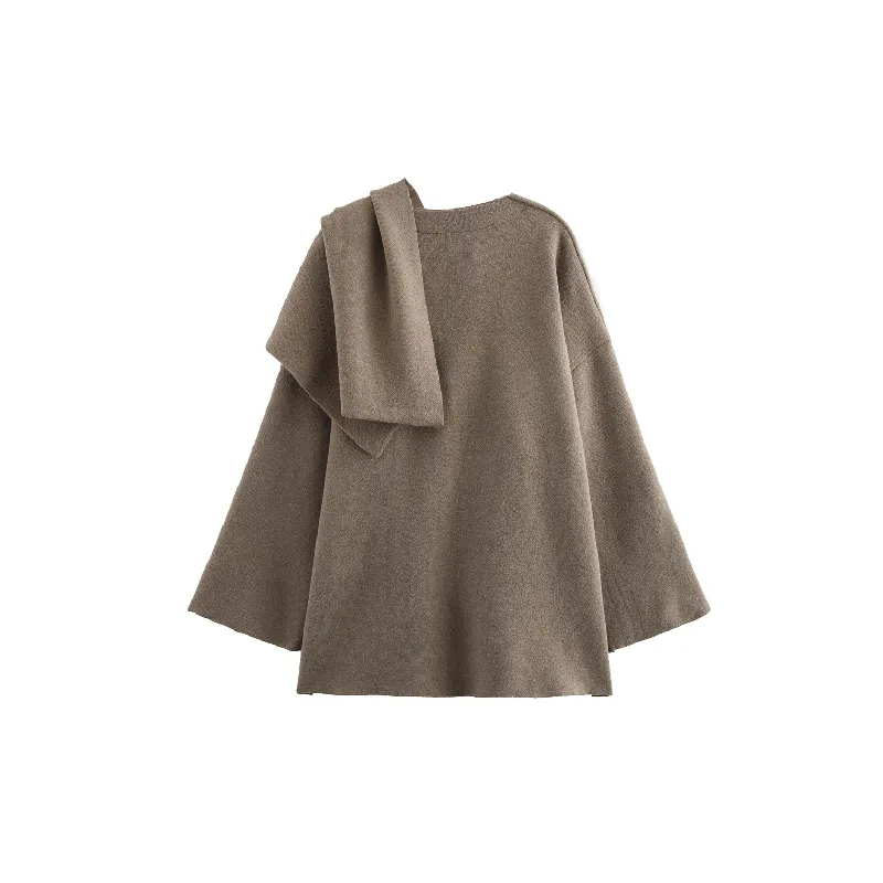 Casual Loose Knitted Fabric Knitwear Women-5