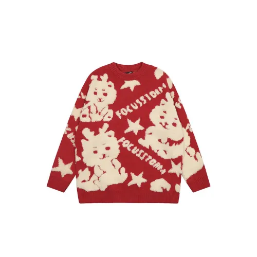 Fashion Cartoon Rabbit Star Letter Crewneck Sweater