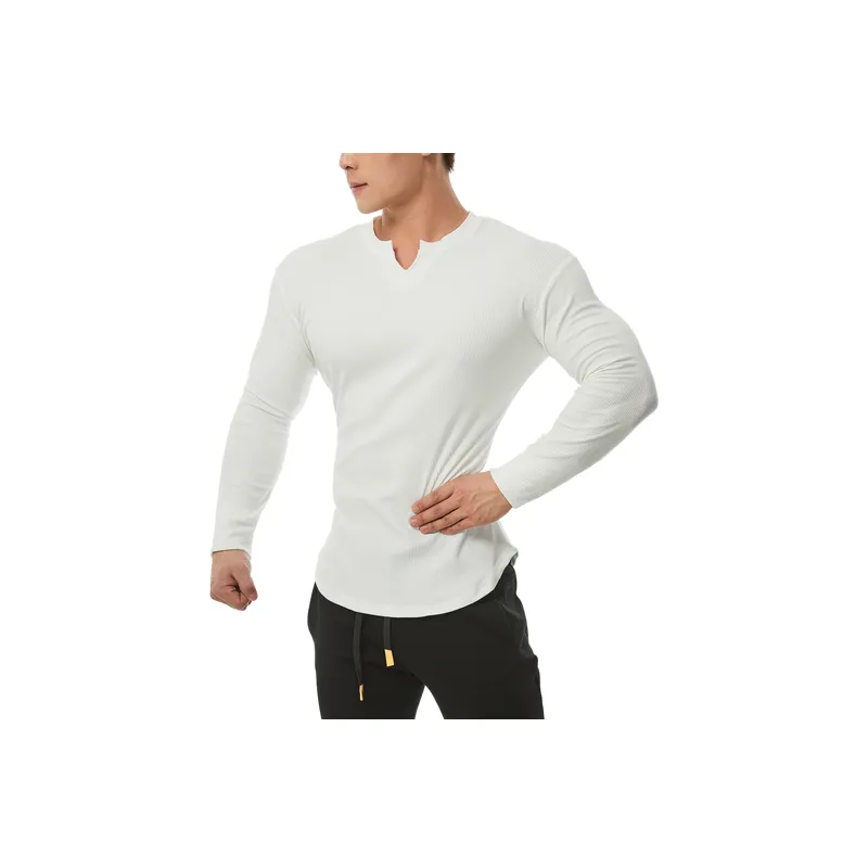 Casual Long Sleeve Cotton T Shirt Unisex-1